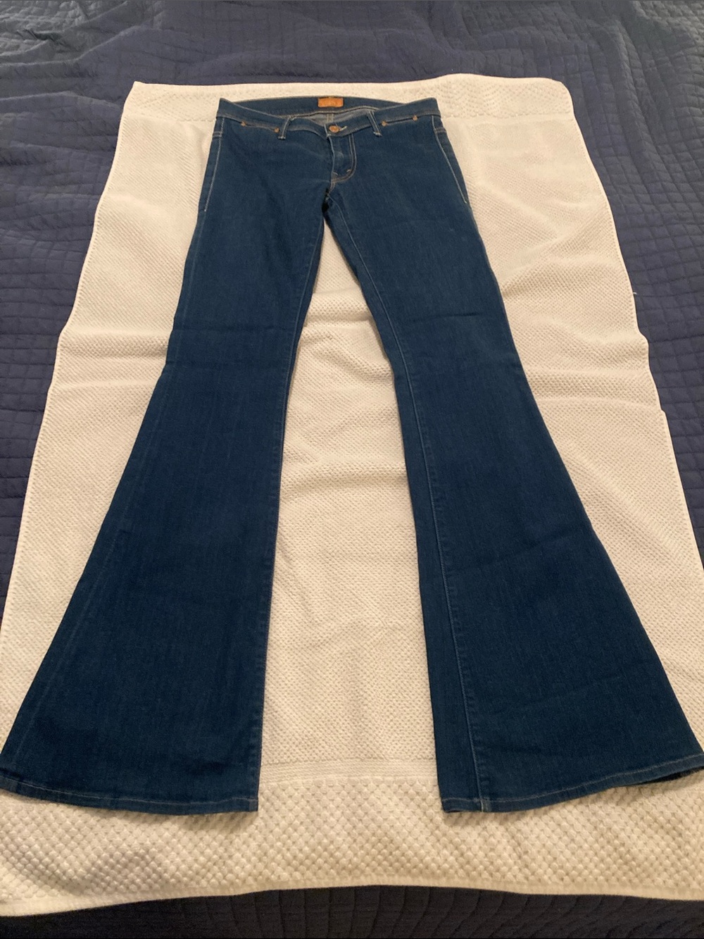Mother The Curfew Women's Dark Blue Flared Jeans size 26